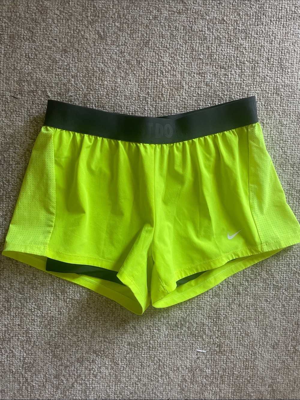 Nike Women's Yellow Athletic Shorts